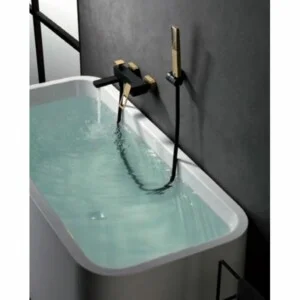 Mitigeur bain/douche Suède or noir [ VAROBATH ]