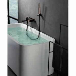 Mitigeur bain/douche Sweden noir or rose [ VAROBATH ]