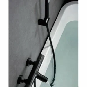 Mitigeur thermostatique pour baignoire/douche Line Black Gun Metal [ VAROBATH ]