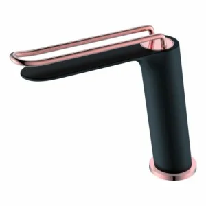 Robinet pour lavabo Belize noir or rose [ VAROBATH ]