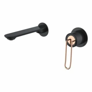 Robinet pour évier encastrable Belize noir or rose [ VAROBATH ]