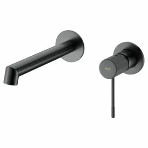 Ligne de robinetterie encastrée pour lavabo Noir Gun Metal [ VAROBATH ]