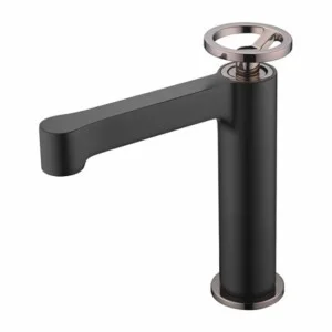Robinet de lavabo noir or rose Olimpo [ VAROBATH ]