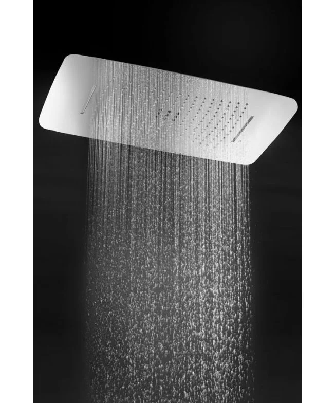 Pommeau de douche spécial luxe encastré au plafond avec effet cascade et pluie VAROBATH
