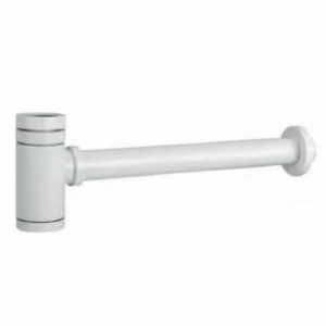 Siphon rond blanc mat [ VAROBATH ]