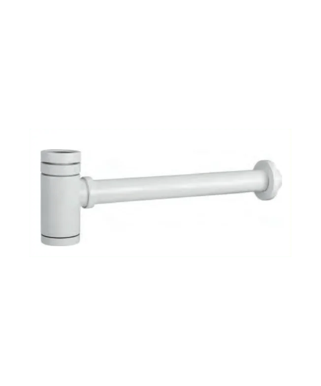 Siphon apparent pour lavabo ou bidet blanc mat VAROBATH