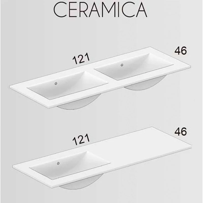 Meuble salle de bain MANILA à poser 120 cm 3 tiroirs / 2 portes avec vasque céramique – Image 3