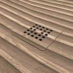 Receveur de douche en résine ardoise finition texturée effet bois Folar - antidérapant STONE 3D modern – Image 3