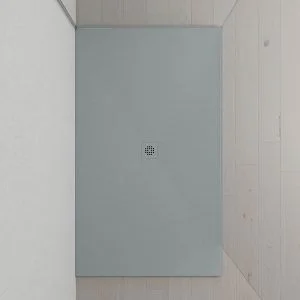 Très grand receveur de douche en résine XXL avec texture ardoise et finition antidérapante GRIS  Ral  7040