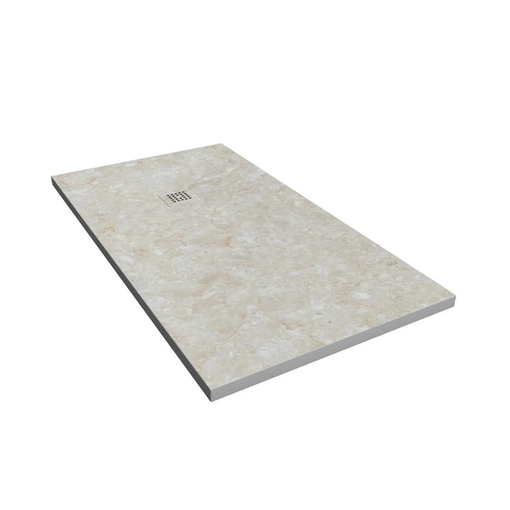 Receveur de douche en résine texture ardoise. PALMA effet marbre – antidérapant STONE 3D moderne – Image 2
