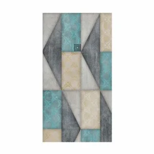 Receveur de douche en résine Art-Déco texture ardoise Clarck. Antidérapant STONE 3D moderne
