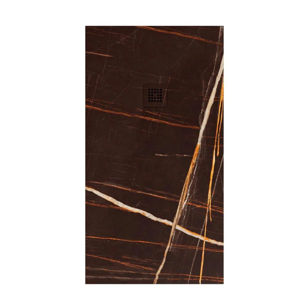 Receveur de douche en résine avec texture ardoise. Sahara effet marbre cuivré – antidérapant STONE 3D modern