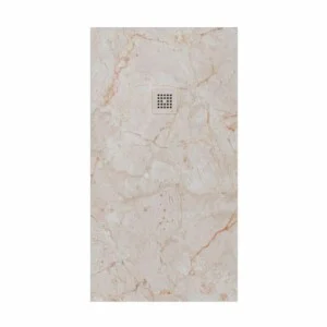 Receveur de douche en résine avec texture ardoise. Effet marbre Concerto – antidérapant STONE 3D moderne