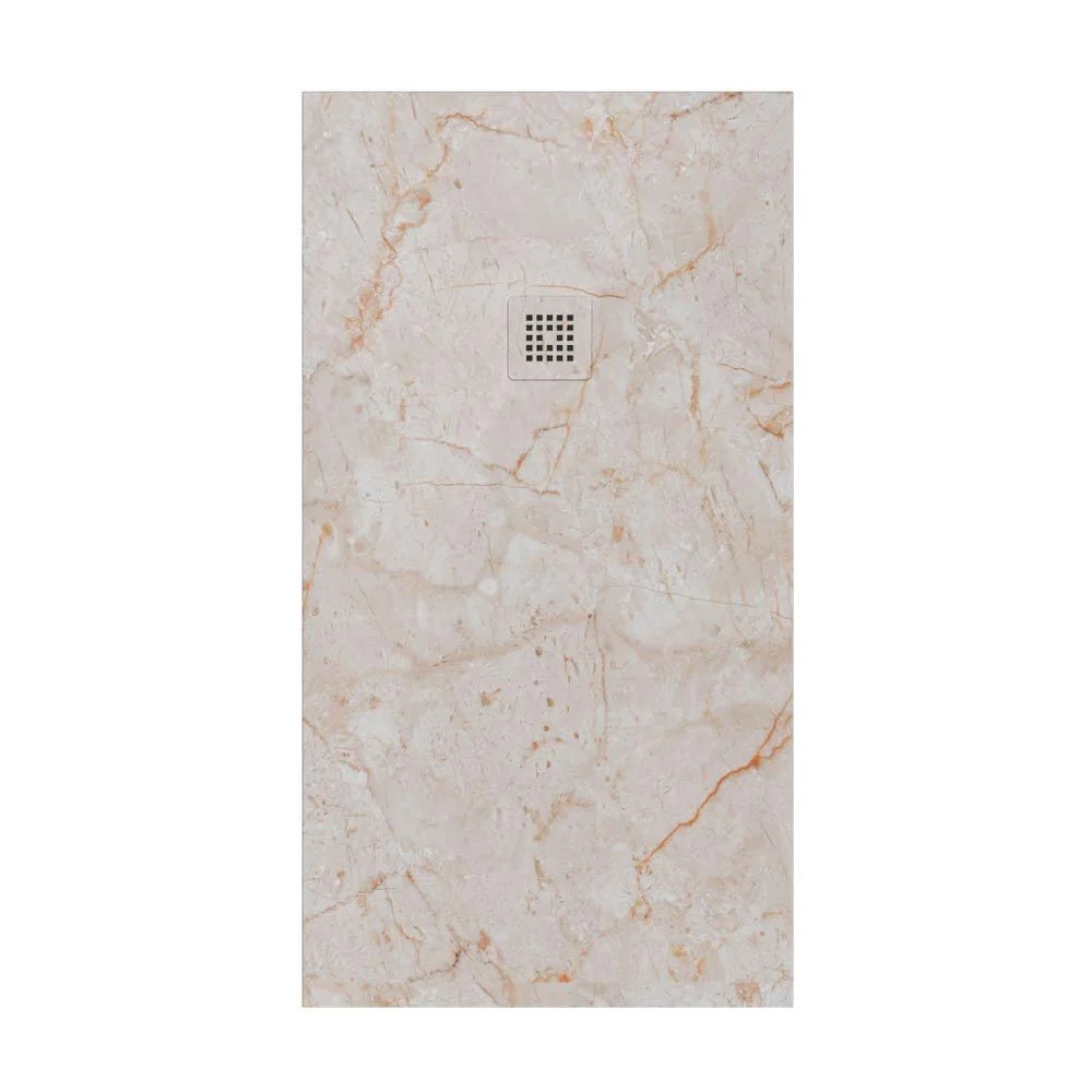 Receveur de douche en résine avec texture ardoise. Effet marbre Concerto – antidérapant STONE 3D moderne