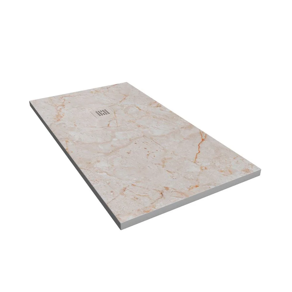 Receveur de douche en résine avec texture ardoise. Effet marbre Concerto – antidérapant STONE 3D moderne – Image 2
