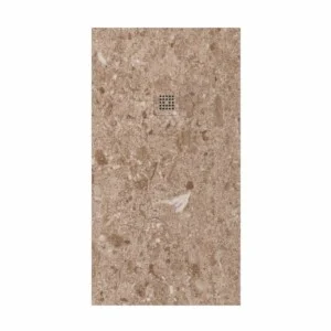Receveur de douche en résine avec texture ardoise. Effet marbre Agatha – antidérapant STONE 3D moderne