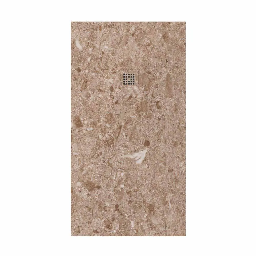Receveur de douche en résine avec texture ardoise. Effet marbre Agatha – antidérapant STONE 3D moderne