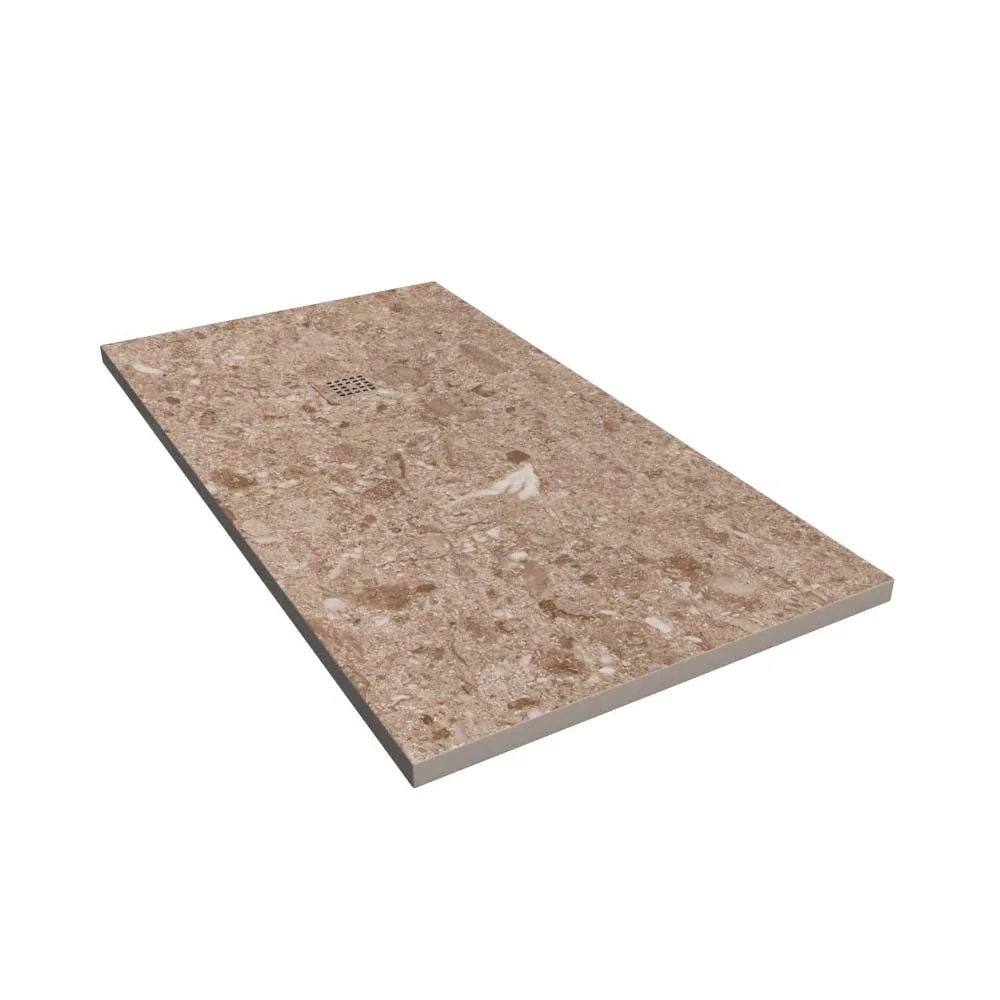 Receveur de douche en résine avec texture ardoise. Effet marbre Agatha – antidérapant STONE 3D moderne – Image 2