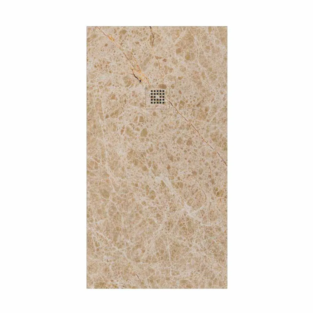 Receveur de douche en résine texture ardoise. Effet marbre Asper – antidérapant STONE 3D modern