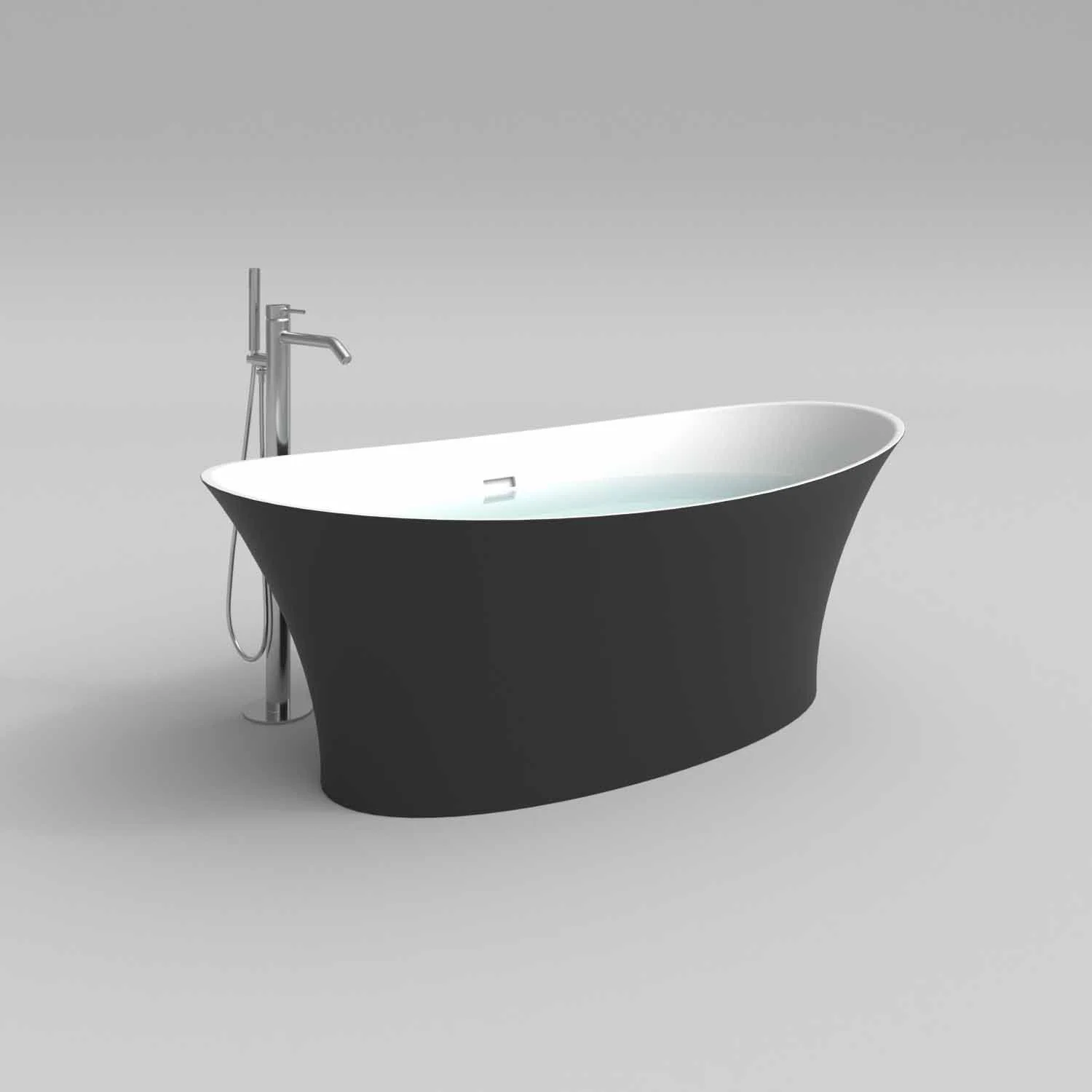 Baignoire îlot ALYA ovale solid surface 170×78.6 cm – Image 7
