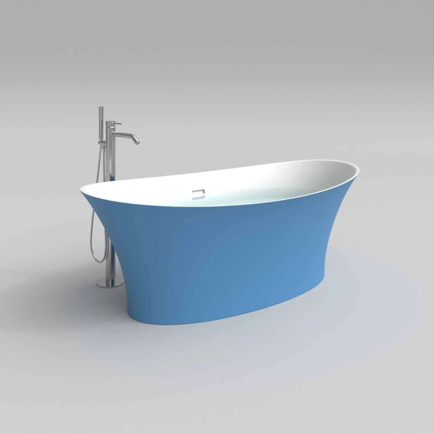Baignoire îlot ALYA ovale solid surface 170×78.6 cm – Image 6