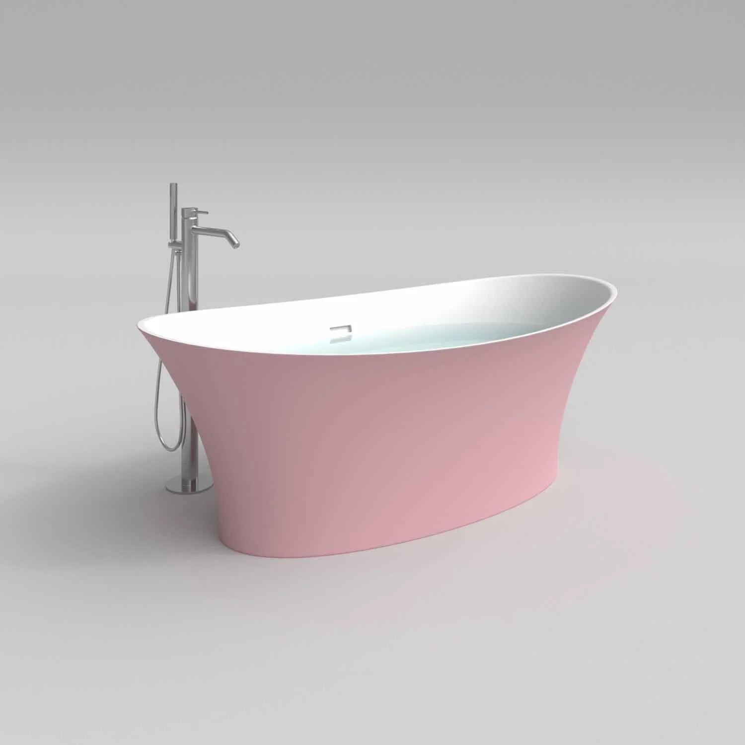Baignoire îlot ALYA ovale solid surface 170×78.6 cm – Image 5