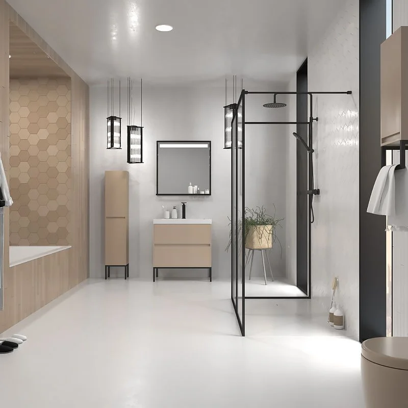 Appareil de douche LINE avec profilés à cadre en 3 parties - Verre 4 MM avec traitement anticalcaire inclus - Bras de serrage en acier inoxydable – Image 3