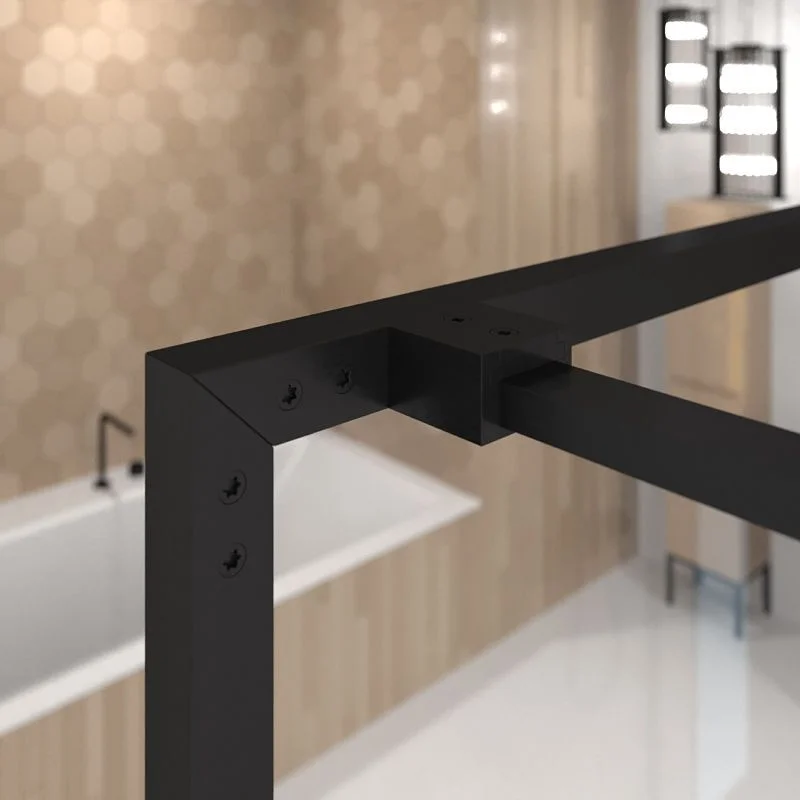 Appareil de douche LINE avec profilés à cadre en 3 parties - Verre 4 MM avec traitement anticalcaire inclus - Bras de serrage en acier inoxydable – Image 5