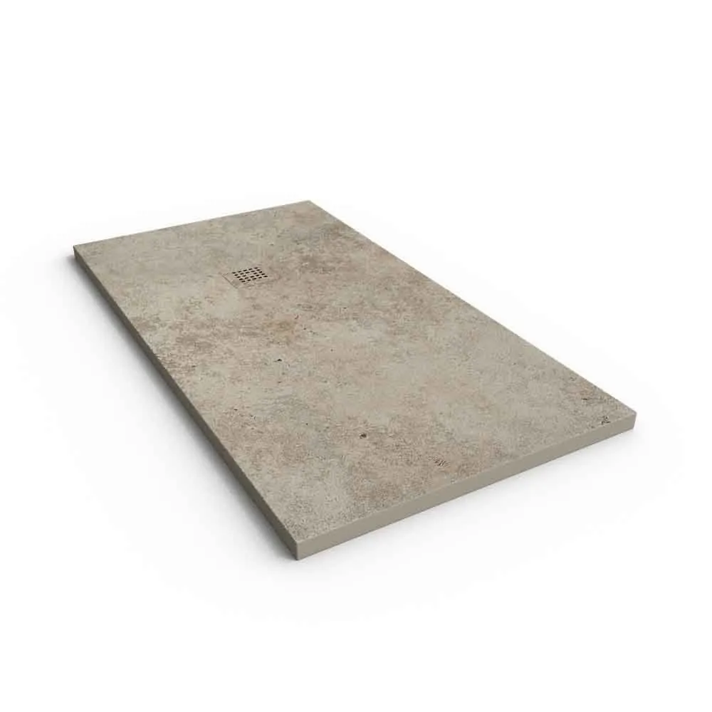 Apulia Receveur de douche effet ciment et autres couleurs – antidérapant moderne STONE 3D – Image 2