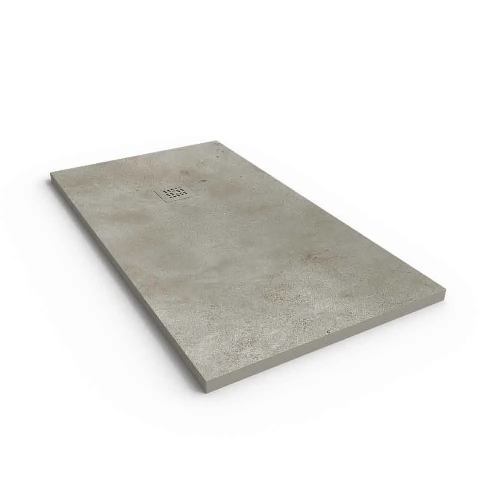 Receveur de douche effet ciment Cromat et autres coloris – antidérapant moderne STONE 3D – Image 3