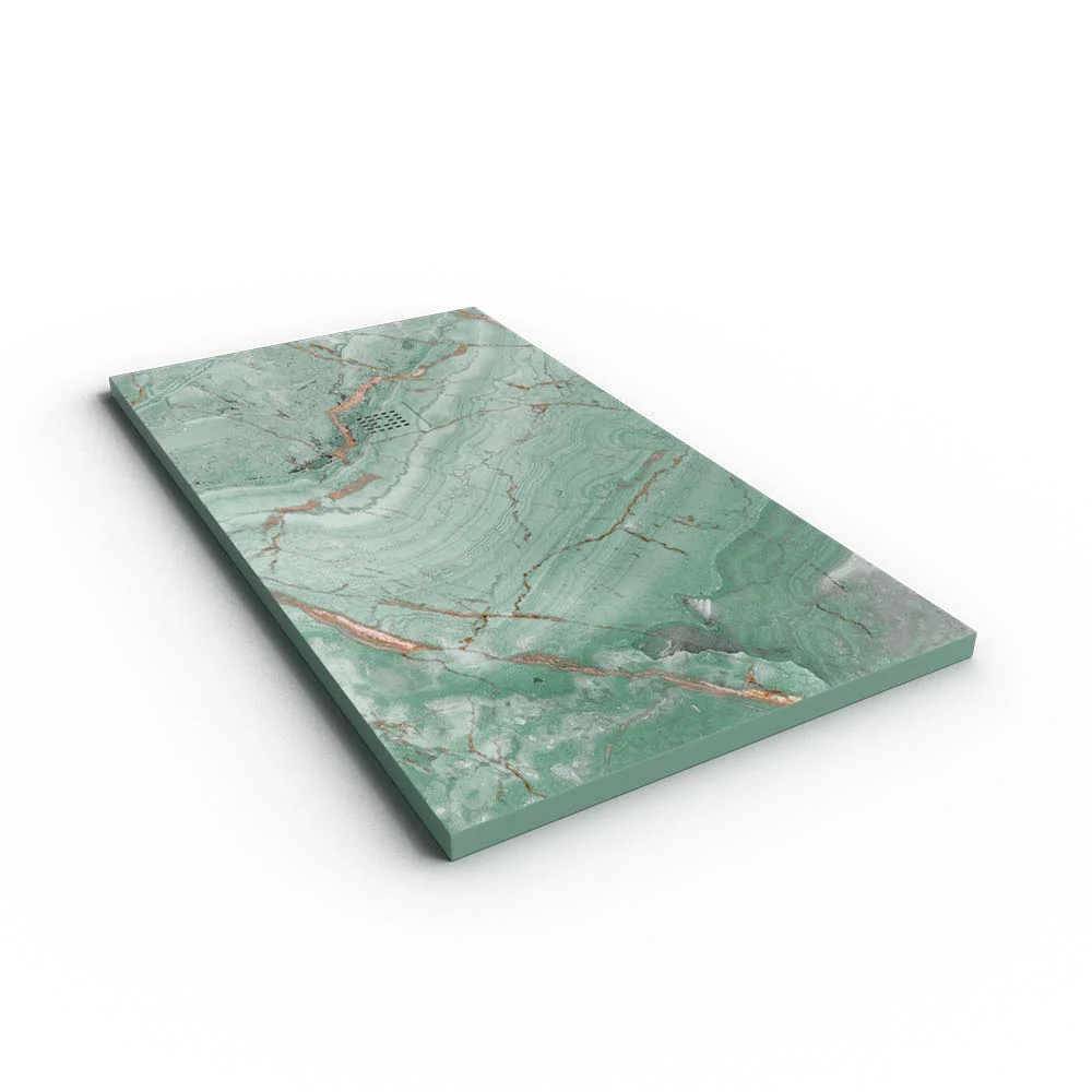 Receveur de douche en résine texture ardoise. Effet sur le marbre Forest Copper et autres finitions – antidérapant STONE 3D modern – Image 2