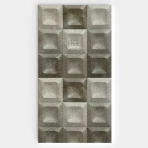 Receveur de douche en résine texture ardoise. Effet en Hydraulic Cloda – antidérapant STONE 3D moderne