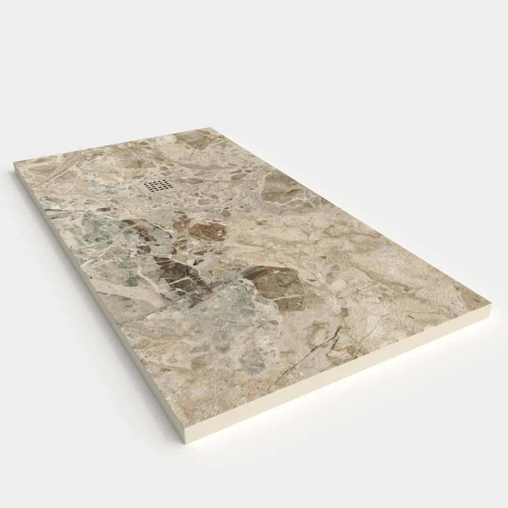 Receveur de douche en résine avec texture ardoise. Effet marbre Janti – antidérapant STONE 3D moderne – Image 2