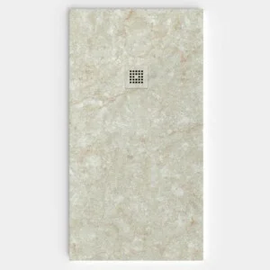 Receveur de douche en résine avec texture ardoise. Effet marbre Omaza – antidérapant STONE 3D moderne