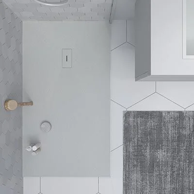 Receveur de douche en résine AGAPE Arena et autres couleurs exclusives – avec texture ardoise – antibactérien et antidérapant