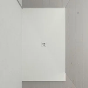 Très grand receveur de douche en résine XXL avec texture ardoise et finition antidérapante  BLANC Ral  9003