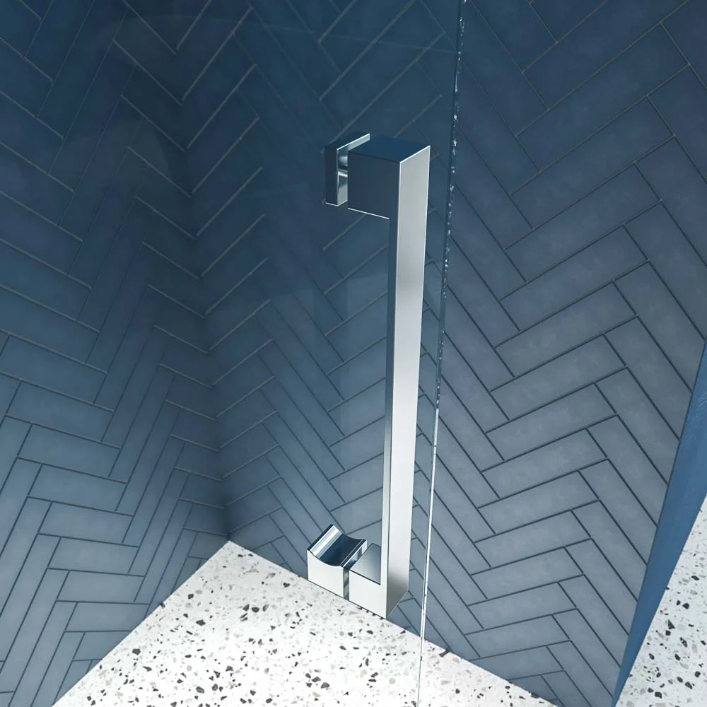 BASIC FREE 1 paroi de douche fixe – 1 porte coulissante sans fermeture murale – Image 3