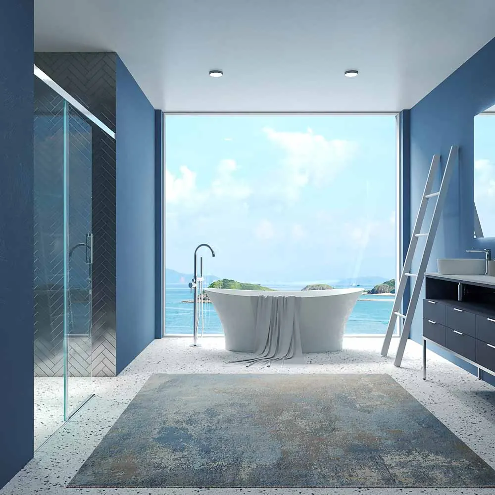 BASIC FREE 1 paroi de douche fixe – 1 porte coulissante sans fermeture murale – Image 8