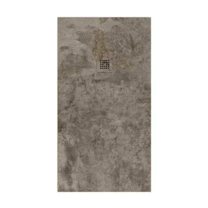 Receveur de douche en résine avec texture ardoise, finition effet ciment nacré et autres couleurs – antidérapant STONE 3D moderne