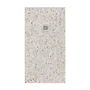 Receveur de douche en résine texture ardoise, finition effet Aegean Terrazzo et autres coloris – antidérapant STONE 3D modern