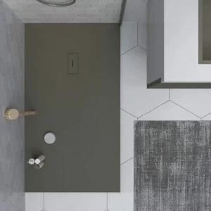Receveur de douche en résine AGAPE Opalo et autres coloris exclusifs – texture ardoise – antibactérien et antidérapant