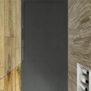 Receveur de douche en résine avec cadre SYSTEM Graphite – couleurs au choix – texture ardoise – antibactérien et antidérapant