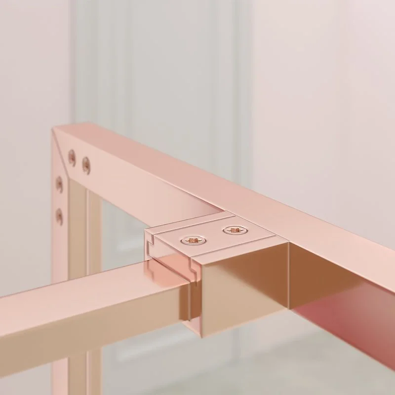 Paroi de douche fixe sur mesure LINE avec profilés cadrés 2 corps - Verre 4 MM avec traitement anticalcaire inclus - Bras de fixation en inox – Image 4