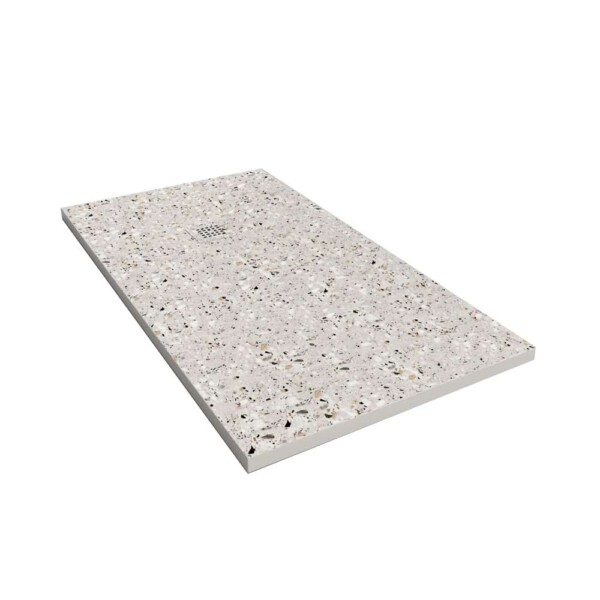 Receveur de douche en résine texture ardoise, finition effet Aegean Terrazzo et autres coloris – antidérapant STONE 3D modern – Image 3