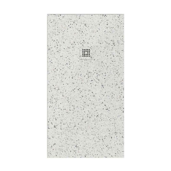 Receveur de douche en résine texture ardoise, finition effet terrazzo Emperador et autres coloris – antidérapant STONE 3D modern