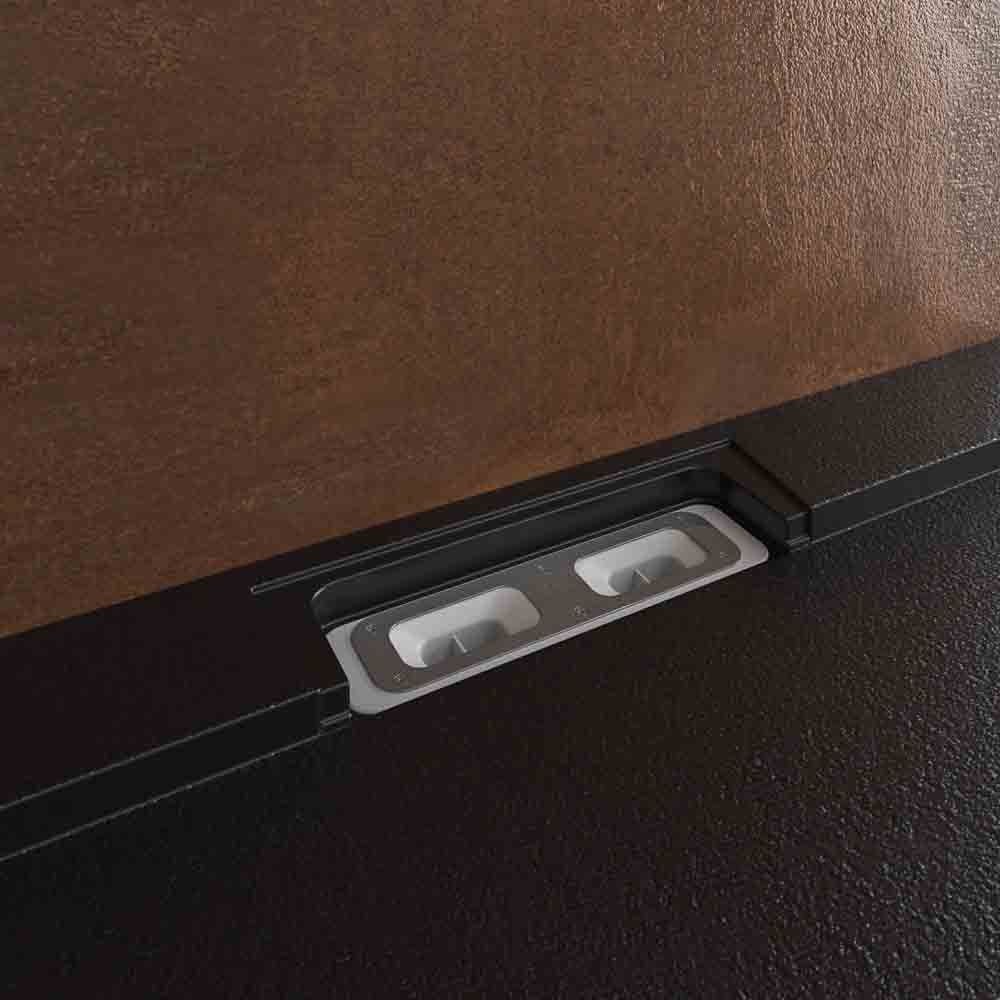 Receveur de douche en résine STYLE – couleur noire RAL-9005 et autres – texture ardoise – antibactérien et antidérapant. grille cachée – Image 2