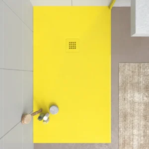 Receveur de douche CLOE RAL 1018 jaune zinc 90x140